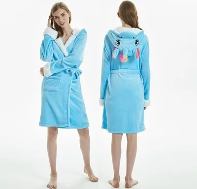 Женские пижамные комплекты с единорогом, фланелевые комплекты пижам с милыми животными, женская зимняя ночная рубашка с единорогом, пижама, домашняя одежда - Цвет: as picture