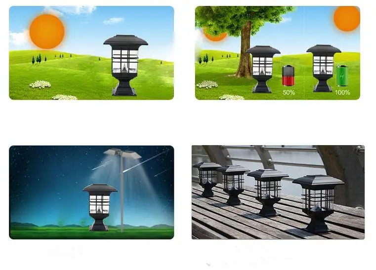 Lâmpada ao ar Nova Chegada Solar Pilar Livre Super Brilhante Led Portão Lâmpada Luz Frete Grátis 21 Lâmpadas solares