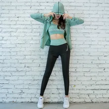 Женские 5 пять штук в наборе тренировочная спортивная одежда Джерси куртка Бодибилдинг Спортивный Бюстгальтер Одежда для спортзала Vetements Спорт Фитнес Femme