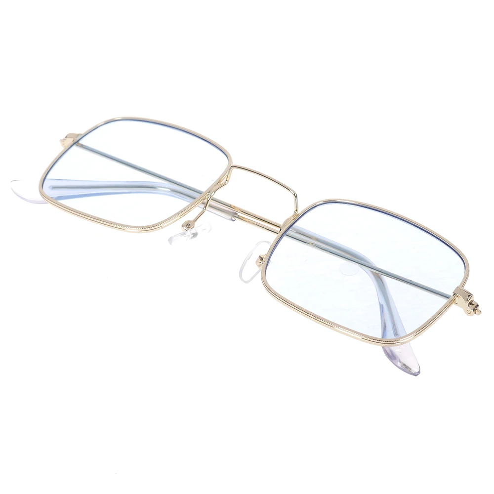 Металлические солнцезащитные очки для мужчин и женщин ретро солнцезащитные очки Мода океан прозрачный желтый розовый цвет солнцезащитные очки маленькая рамка очки для вождения очки - Цвет оправы: Синий