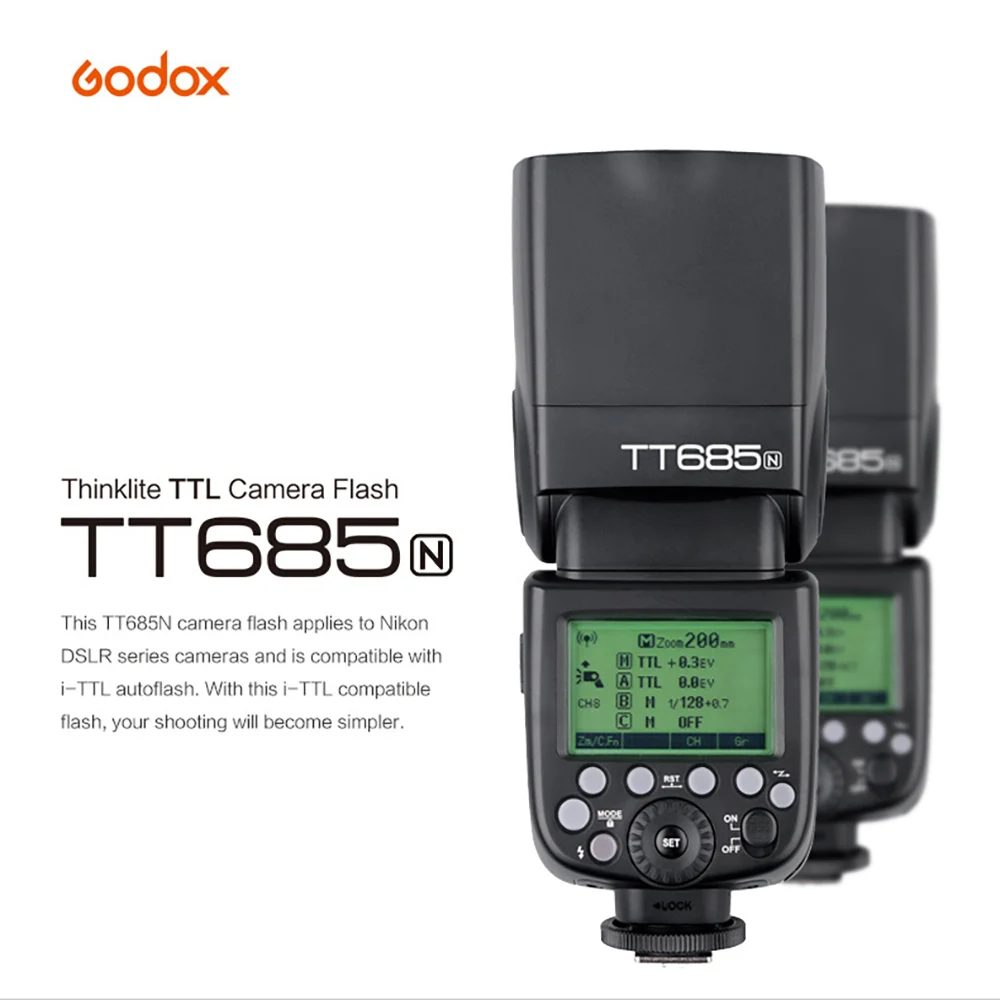 Godox Вспышка TT685 TT685C TT685N TT685S TT685F TT685O вспышки TTL вспышка для камеры Speedlite для Canon Nikon sony фужи Олимпус Камера - Цвет: Nikon