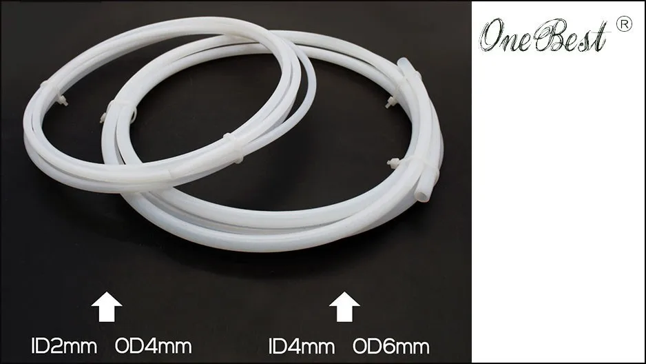 1 метр 2x4 тетрафторэтиленовая трубка 4x6 PTFE трубка 3D принтер импортированный тефлон Дистанционное сопло Подающая трубка