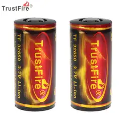 Trustfire 2 unids 6000 мАч 3,7 В 32650 de litio литий-ионный recargable con PCB протехидо para la linterna дель светодиодный