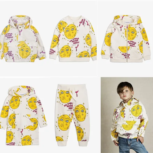 

2018 INS HOT BABY GIRL CLOTHES GIRLS sweden kids moon pattern kids trench boys clothing sets girls clothing ins kids