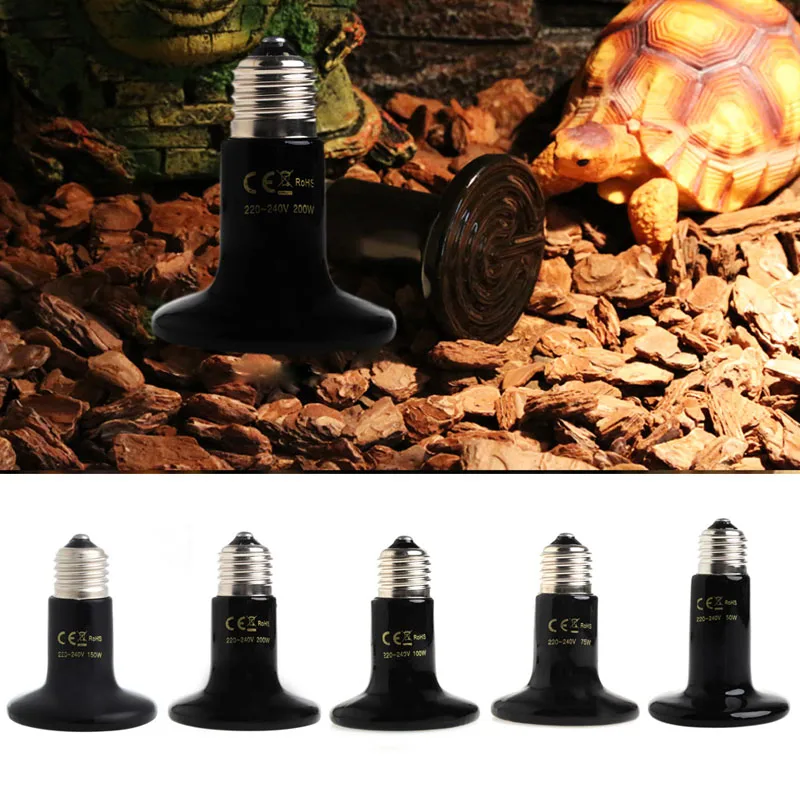 

50/75/100/150/200W Pet Reptile Breeding Infrared Ceramic Heater Light Lamp Bulb