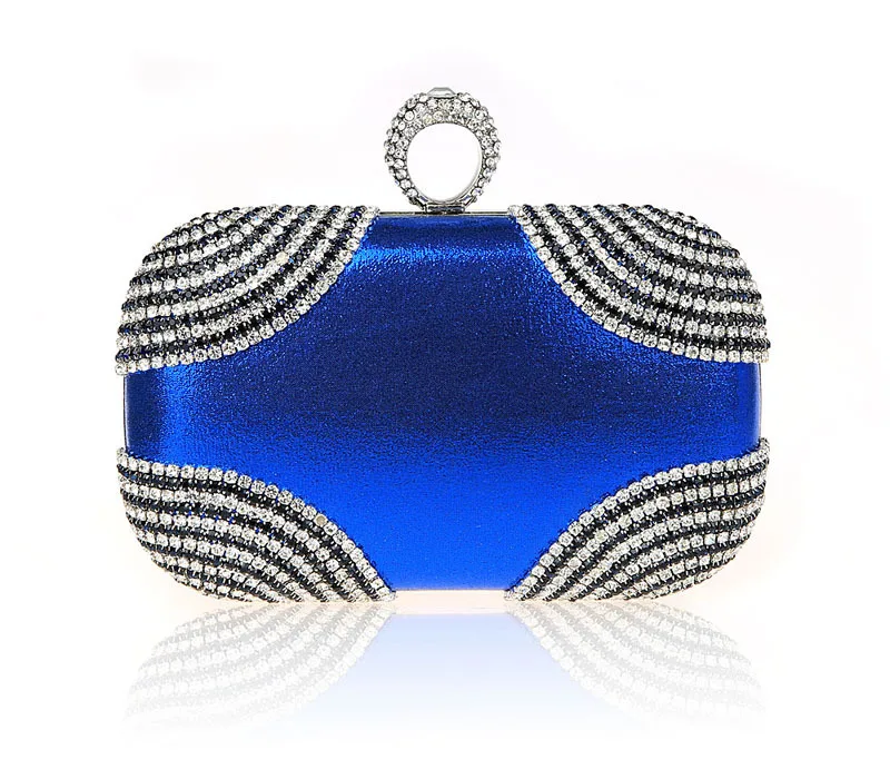 

New Fashion Design Diamond Finger Ring Day Clutch Women Party Evening Bag Wedding Small Handbag Rhinestone Bag SFX-B0093