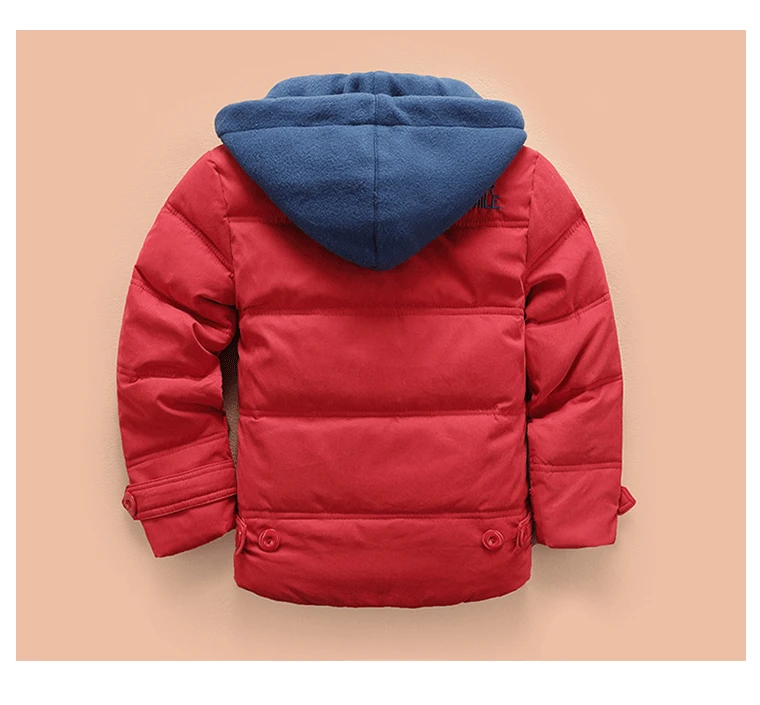 denim jacket with fur Children Down & Parkas 4-11T Winter Kids Outerwear Boys Casual Warm Hooded Jacket For Boys Solid Boys Warm Coats lightweight quilted jacket