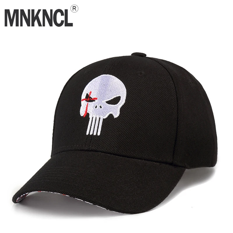 

2018 New High Quality Hero US Punisher Skull Logo Embroidere Baseball Cap Snapback Hats Outdoor Casual & Sport Cap hats