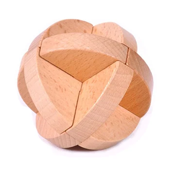 

Wooden Luban Ball Lock Logic Puzzle Burr Puzzles Brain Teaser Intellectual Jigsaw Toy