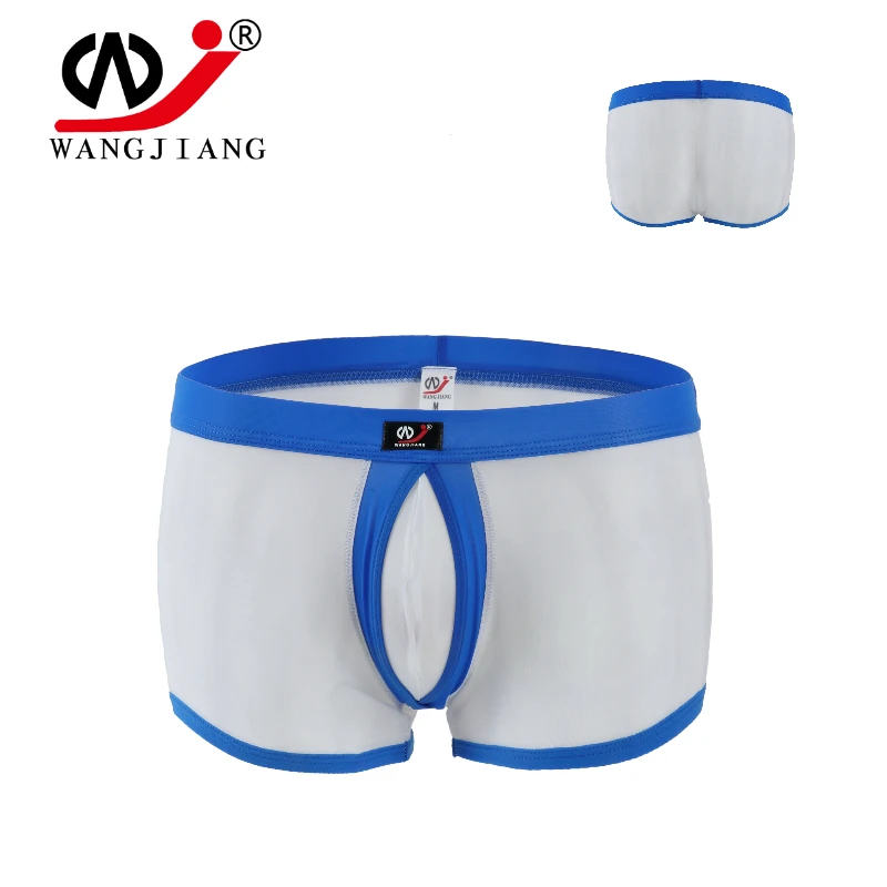 

men's underwear elastic nylon mesh transparent ring convex pants U outsourcing WJ 1003PJ