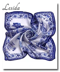 LING / фарфор печать площади шелковый шарф женский ladies scarf，женщина любимая сатинировки ожерелье шелковые платок бандана прямых продаж 53* 53 см#1064