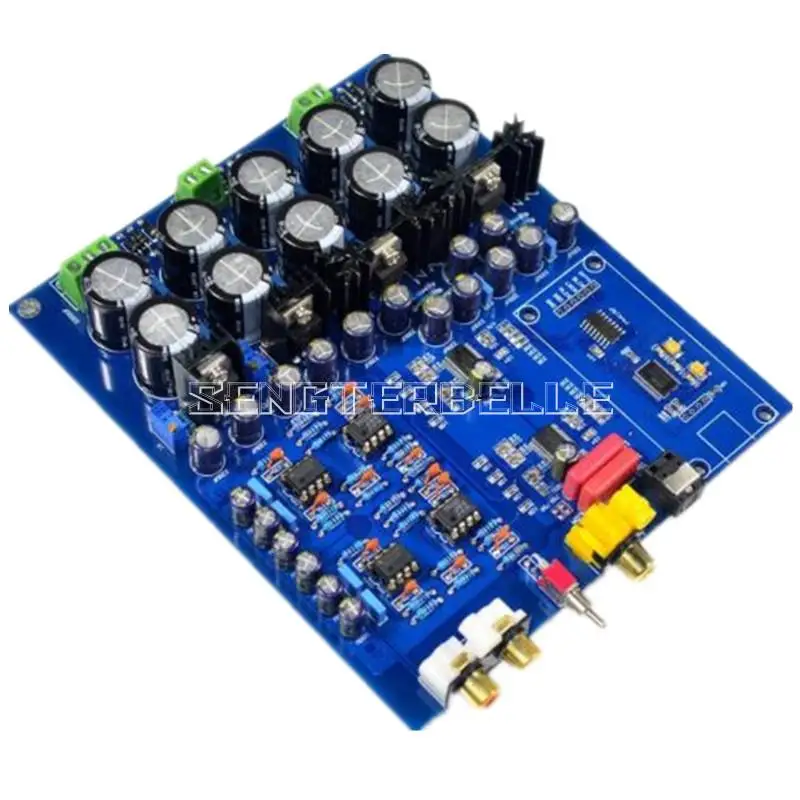 Assemled Dual chip AK4396VF+AK4113 decoder DAC board support fiber coaxial input