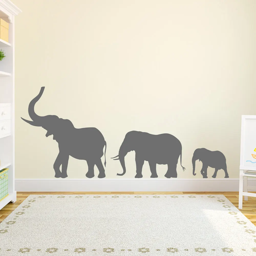 

Marching Elephants Family Wall Decal Vinyl Art Sticker Nursery Zoo Decor Bedroom Living Room Kids Playroom Decoration DIY WW-201