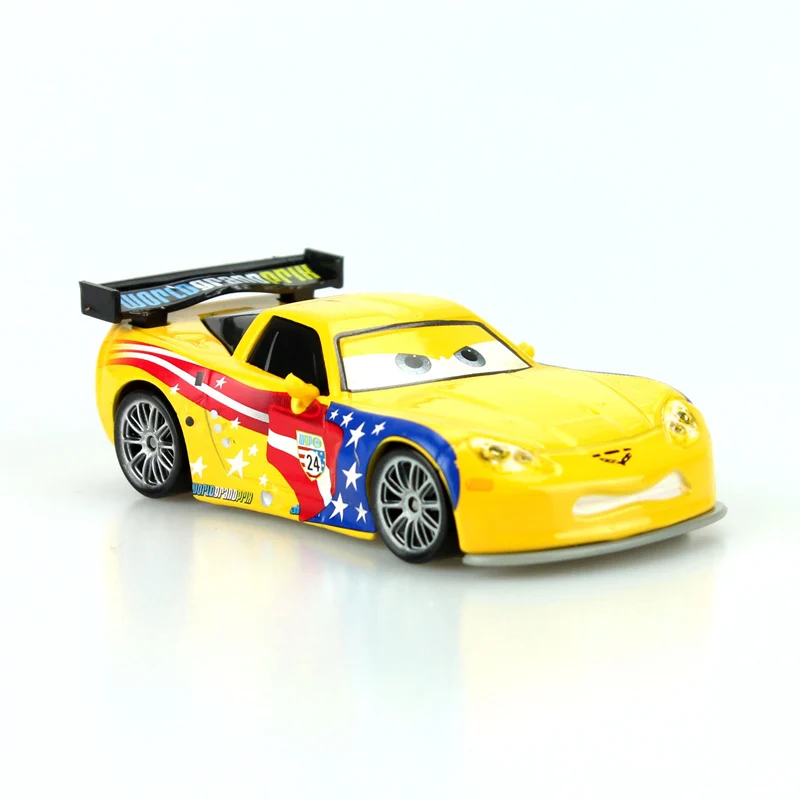 Disney Pixar Cartoon Car Американский гонщик Jeff Gorvet 1:55 масштаб литье под давлением