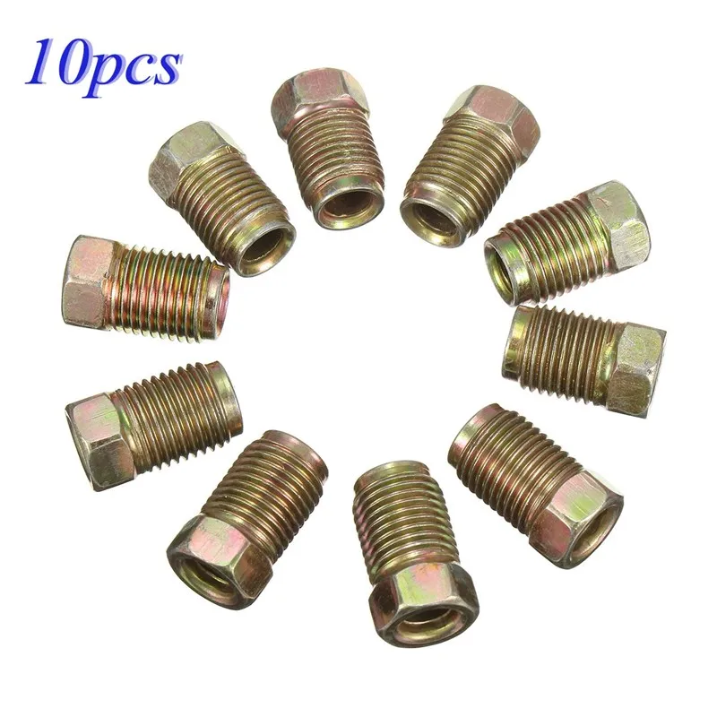

MTGATHER 10/20 Pcs/Set 10mm x 1mm Male Short Brake Pipe Screw Nuts For 3/16 Inch Metric Braking Tubes