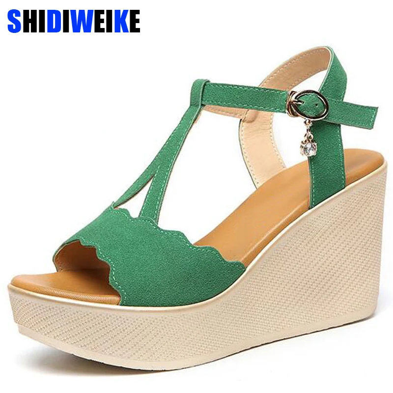 

Shoes Women Sandals Platform High Heels Sandals Women Summer Shoes Ladies Sandal Heels Wedge Open Toe sandalia plataform m710