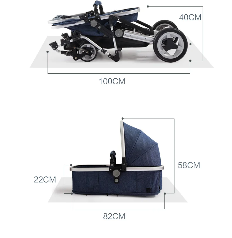 Stroller twin double Newborn Carry Cot Pram Practical Twin Baby Stroller Double Car Seats Carriage Super Shock Absorbing