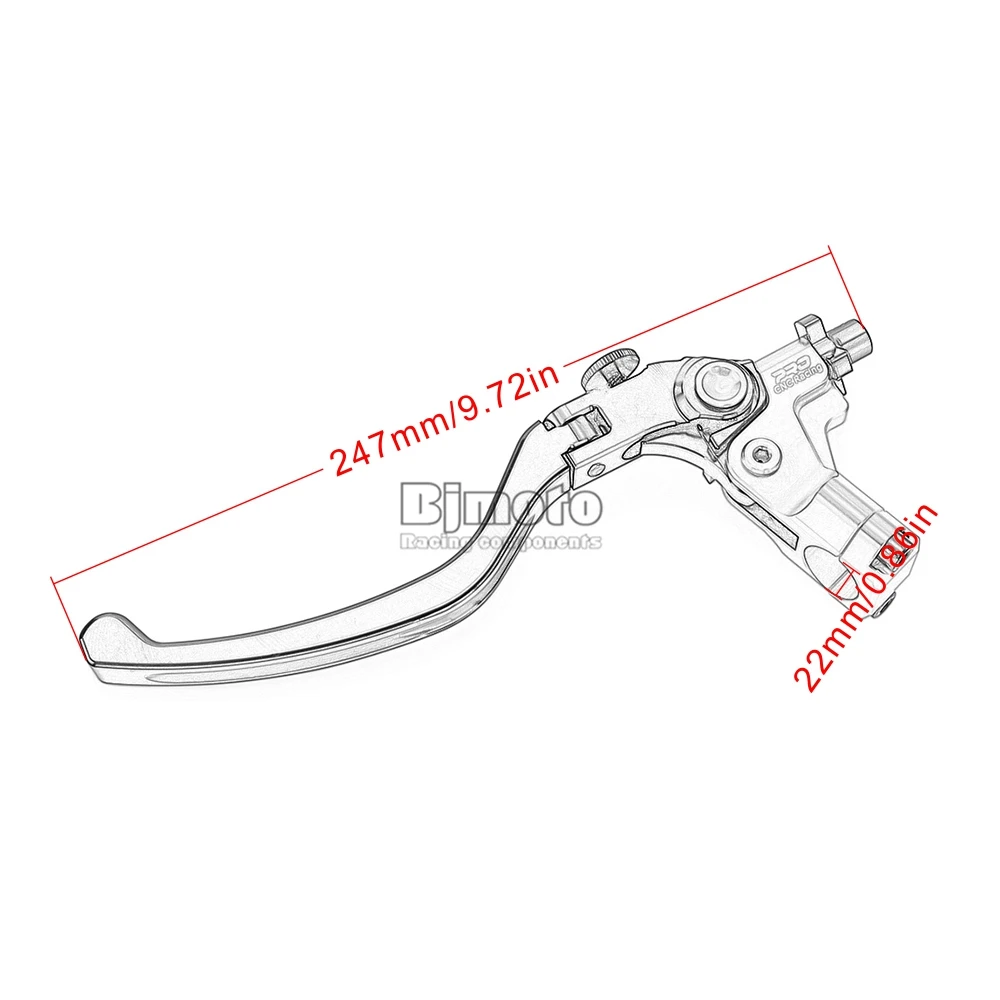 BJMOTO Универсальный 7/" 22 мм мотоцикл складной рычаг сцепления Cable Clutchs ручка для мотоцикла Уличный спортивный велосипед