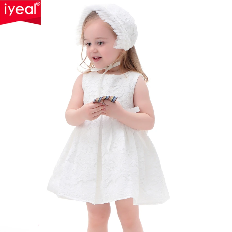 

IYEAL Flower Baby Girl Christening Wedding Party Pageant Lace Dress Newborn Infant First Communion Dresses Toddler Gown For Baby