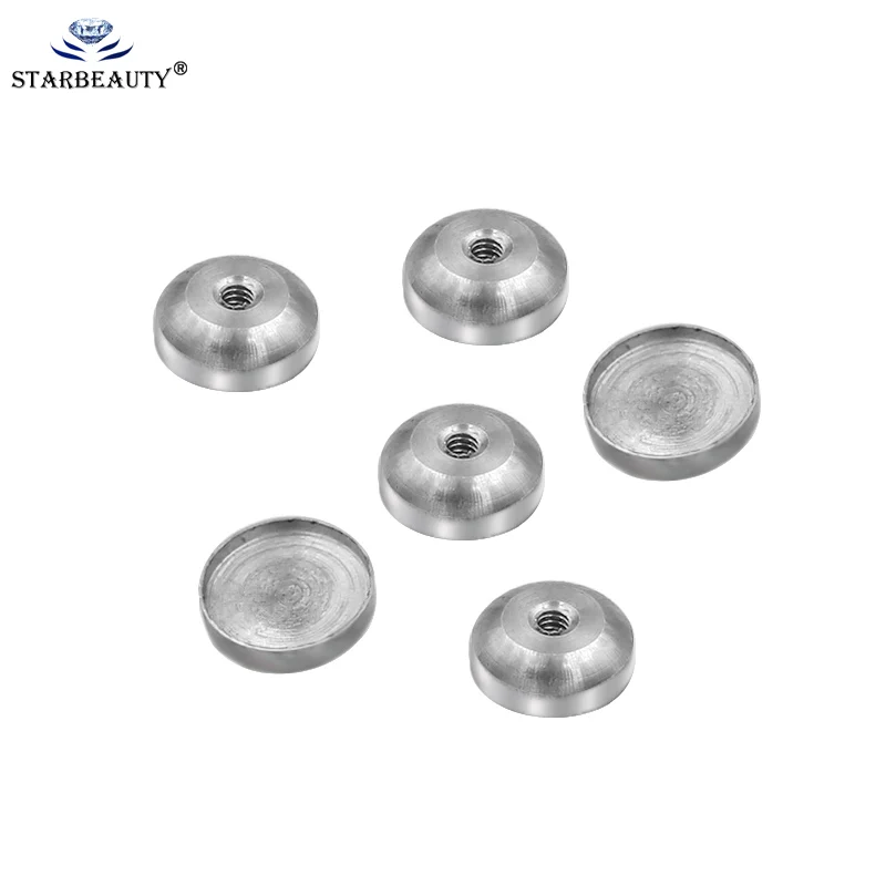 

10Pcs/Lot DIY Top Part for Tongue Ring Stud Surgical Steel Jewelry Finding For Jewelled Sexy Body Piercing Tongue Rings
