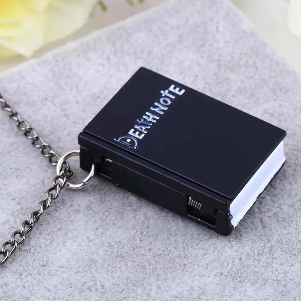 1pc Worldiwde Vintage Unique Death Note Book Quartz Pocket Watch Pendant Necklace Gift Hot Popular Relogio De Bolso