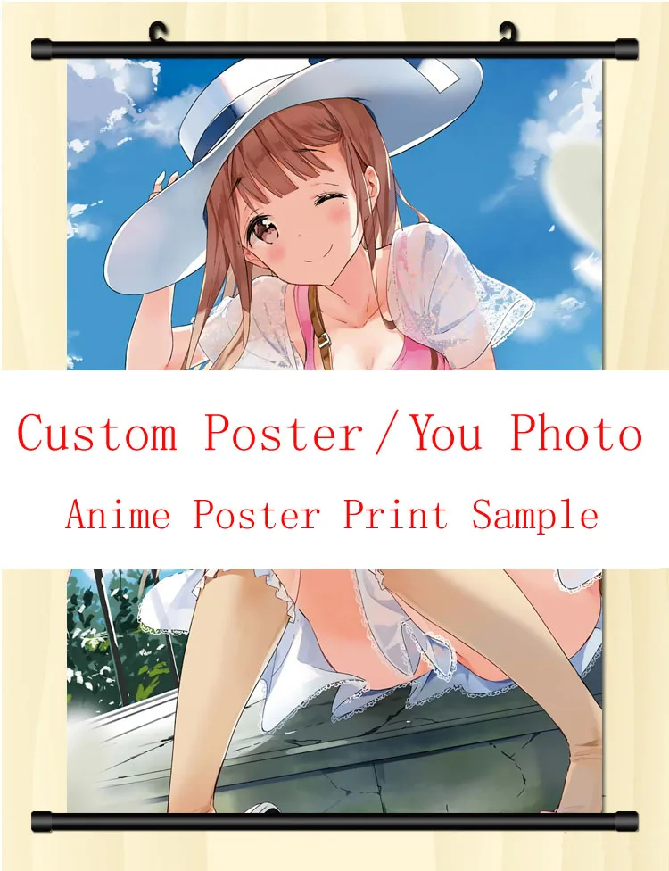

Custom Picture printed Anime Poster Wall Scroll Home Decor Cartoon Decoration Poster (Various sizes/Need to High Pixel Images)