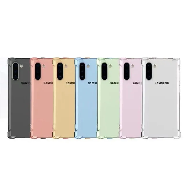 

Shockproof Clear Cover For Samsung Galaxy Note 10 Plus Case Color TPU Shell For Samsung Note 10 Note10+ Mobile Phone Case EEMIA