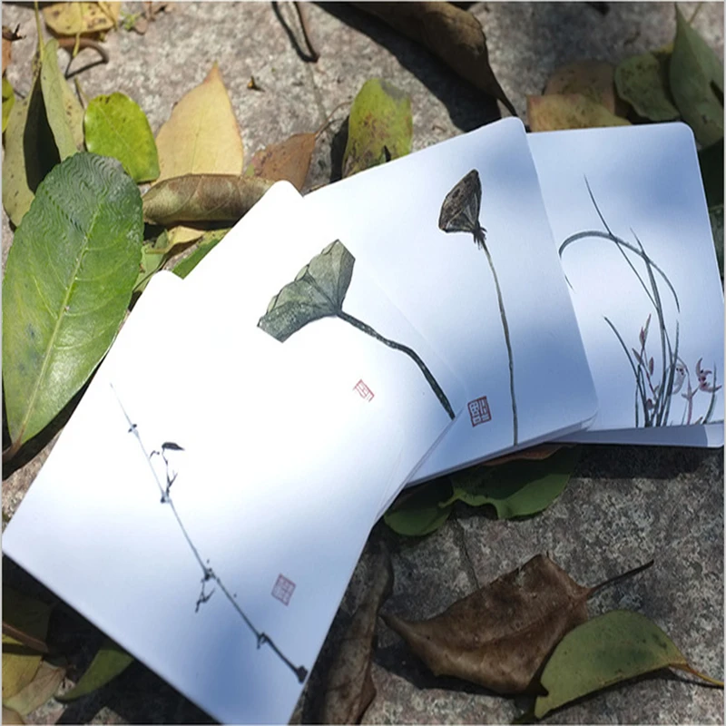 5 шт. красивые классические поздравительные открытки в китайском стиле|card paper|gift