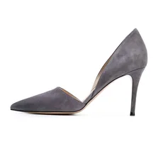 Amourplato Women’s 80mm Pointed Toe Cut Out Pumps Stilletos Heel Slip On d’Orsay Dress Shoes Fashion Style Lady Footwear