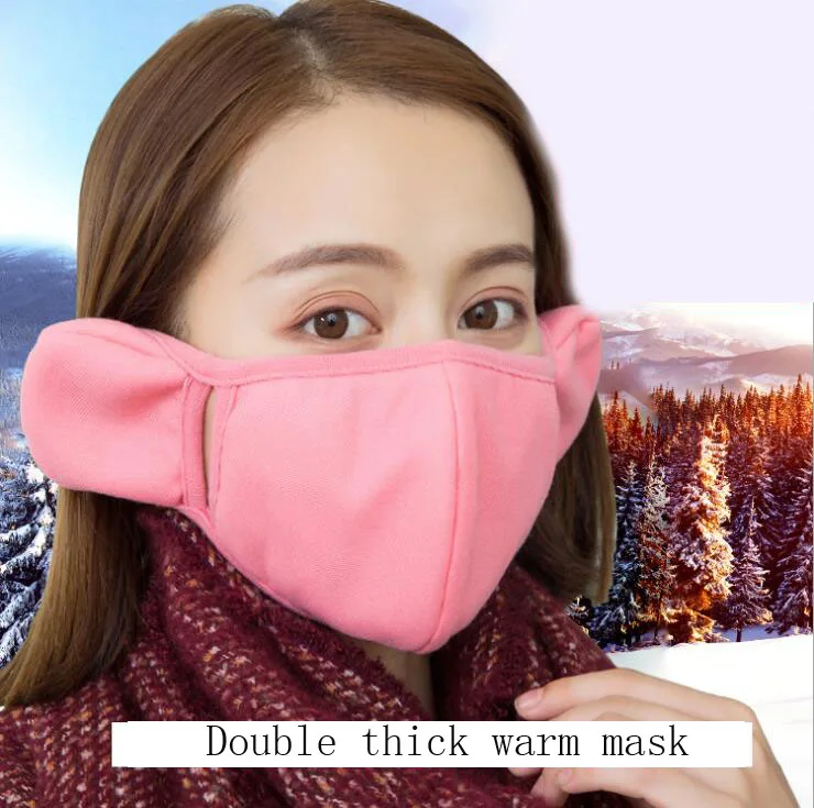 Новая зимняя маска женская хлопковая модная Толстая дышащая маска теплая ветрозащитная холодная маска