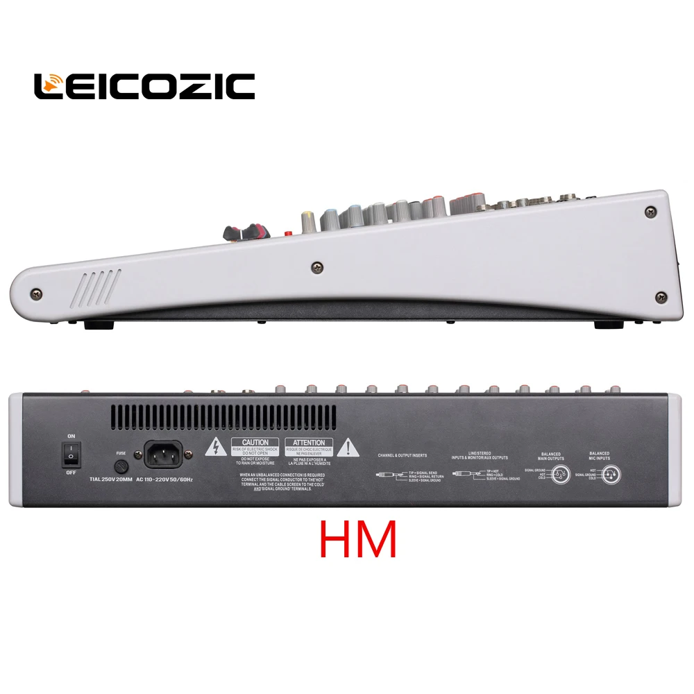 Leicozic HM12-USB аудио микшер цифровой процессор эффектов аудио Профессиональный микшерный пульт караоке микшер сцены смесители live