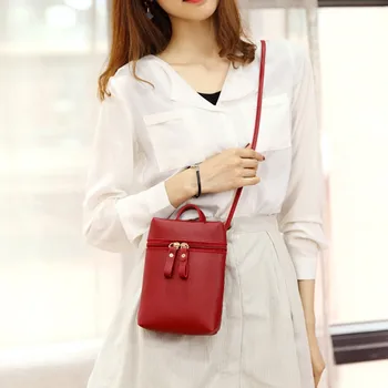 

Candy Color Crossbody Bags For Women Leather One Shoulder Small Messenger Bag Mobile Phone Bag Shopping Coin Purse Handbag