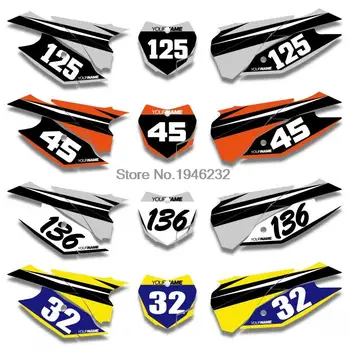 

H2CNC Custom Number Plate Background Graphics Sticker & Decal For KTM SX XC 125 150 250 350 300 450 2013 2014 2015
