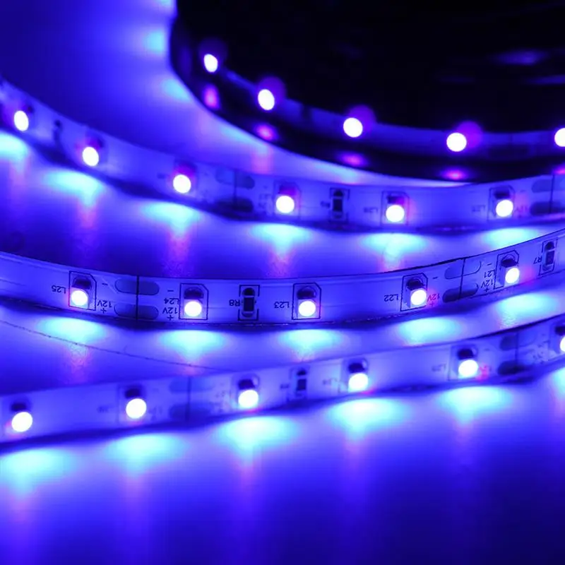 Светодиодный ультрафиолетовый свет полосы комплект гибкий черный световая лампа бусины полосы клейкие ленты для внутреннего студийное освещение для вечеринки открытый украшения