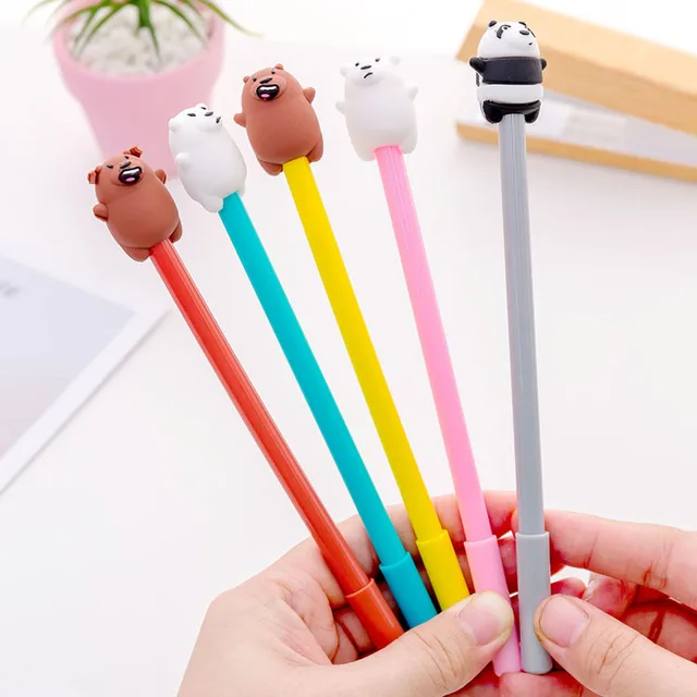 Cartoon Three Bear Bare Bear Gel Pen Signature Pen Escolar Papelaria