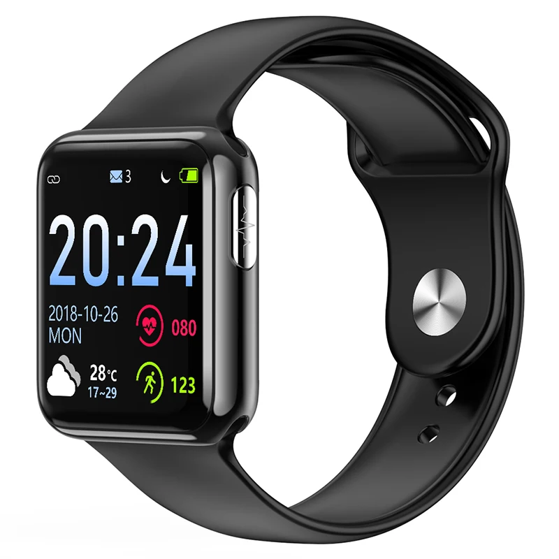 WATCH5 умные часы Bluetooth часы для измерения артериального давления пульсометр PPG ЭКГ часы Шагомер активности фитнес трекер здоровье умные часы - Цвет: Black 2