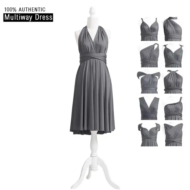 one shoulder multiway dress