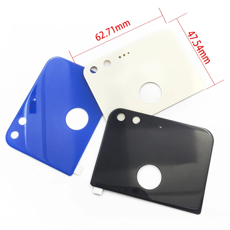 

For Google Pixel 5.0 "/ Pixel XL 5.5 " Back Rear Camera Glass Lens Cover Housing Parts With Adhesive ,Black White Blue Color