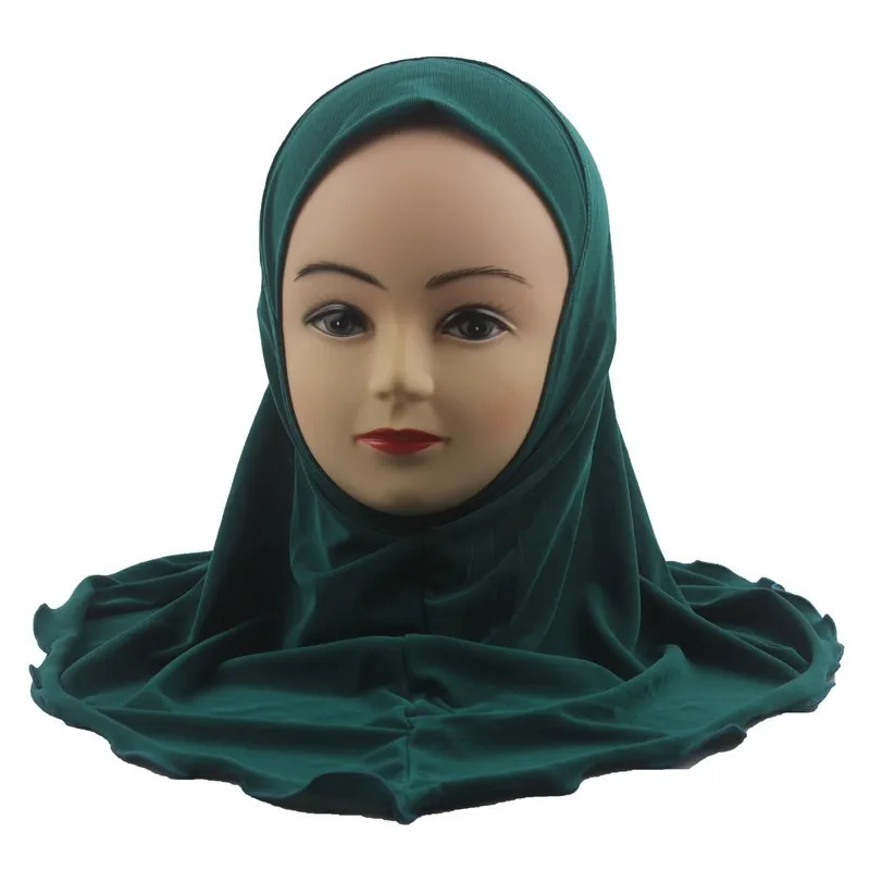 Обувь для девочек Дети мусульманский хиджаб шарф в арабском стиле шали без украшения мягкие и стрейч от 7 до 12 лет