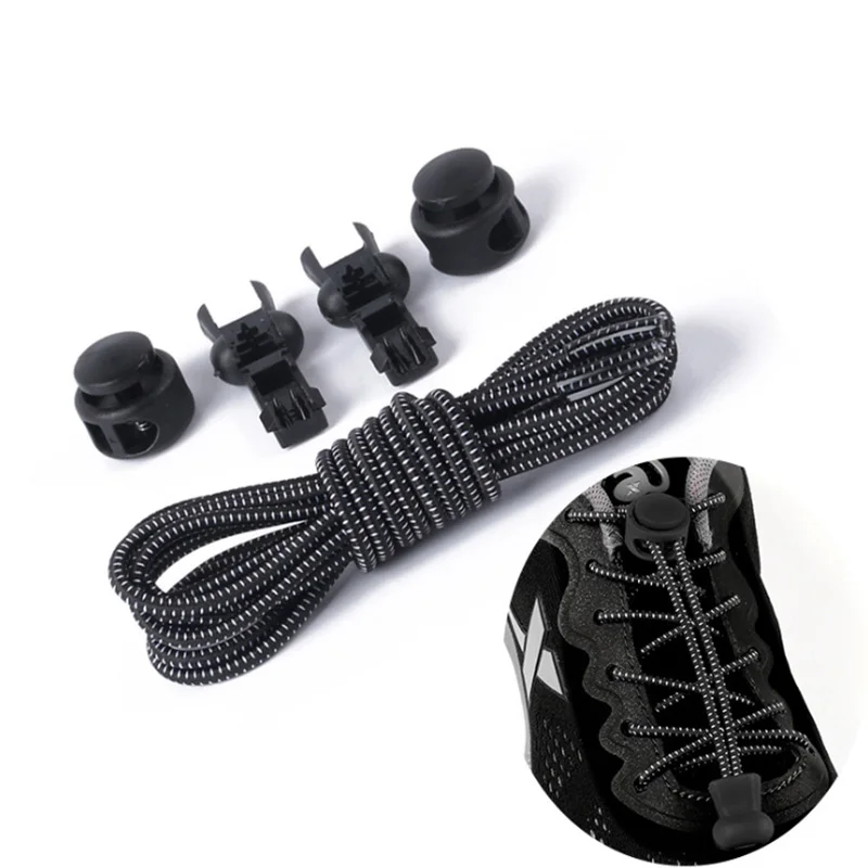 No Tie Shoelaces Stretching Lock lace Locking Shoe Laces Elastic Sneaker Chidren Shoelaces Shoestrings Running/Jogging/Triathlon