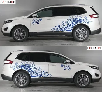 

LEFT SIDE Car Stickers Car Styling Racing sticker Body Waist Car Stickers Door Side Scratches Decorative Decals