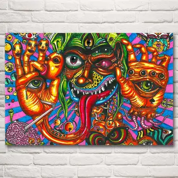 

Artwork Trippy Psychedelic Abstract Art Silk Poster Prints Home Wall Decor Printing 12x18 20x30 24x36 32x48 Inch Free Shipping