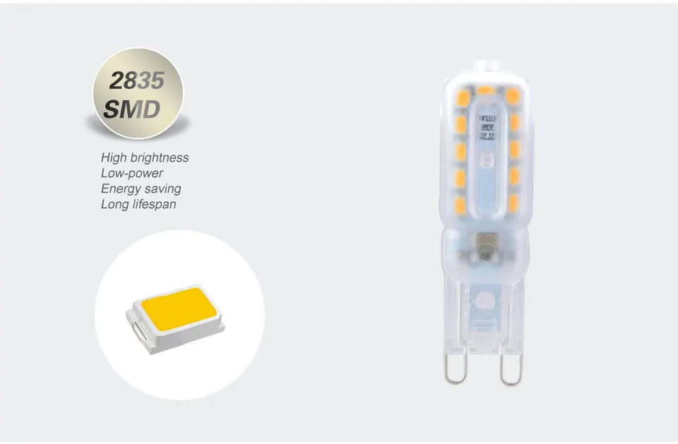 G9 люстра со светодиодами, 3 Вт, 5 Вт, отсутствие мерцания SMD 2835 110 V 220 V затемнения G9 светодиодный Диод лампочки для точечных светильников