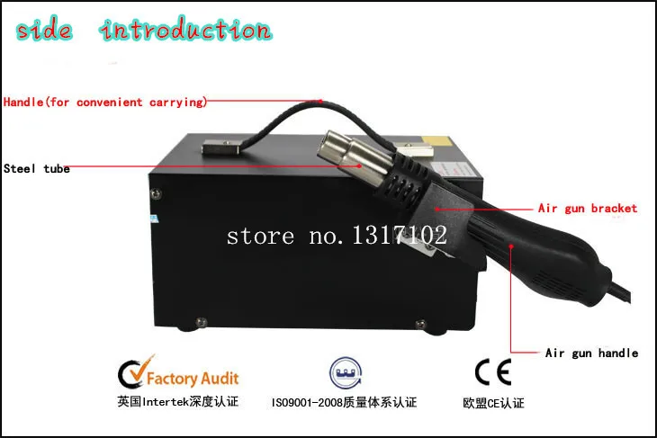 Многофункциональный SMD/SMT паяльная станция горячего воздуха пистолет паяльник питания постоянного тока 3in1 yh-853d, сварочный аппарат, паяльник