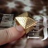 Valily-anneau pyramide pour hommes, yeux d'horus, anneau triangulaire, en acier inoxydable, bijoux pour hommes, livraison directe ► Photo 2/6