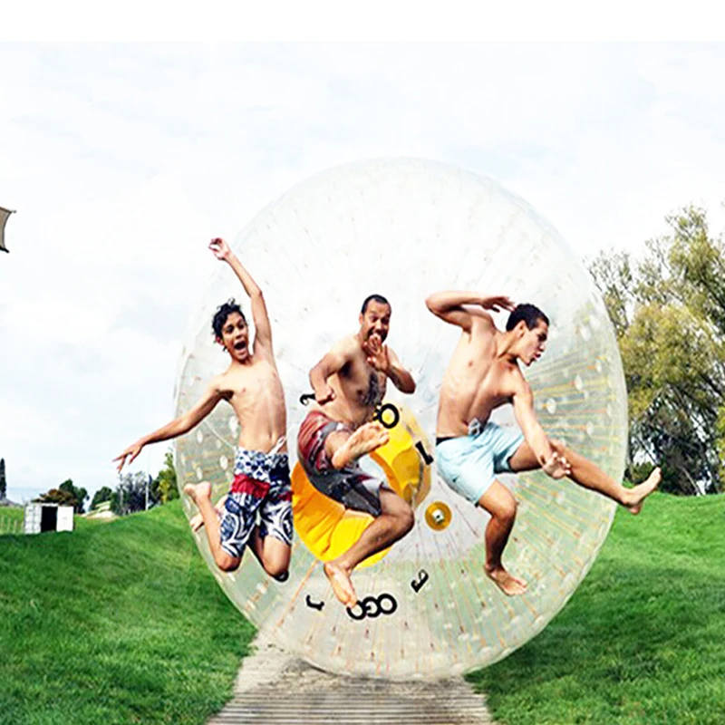 

Free shipping ! 1.0mm PVC Hot sale latest attractive durable inflatable body zorb ball ,3m rolling grass ball for sale