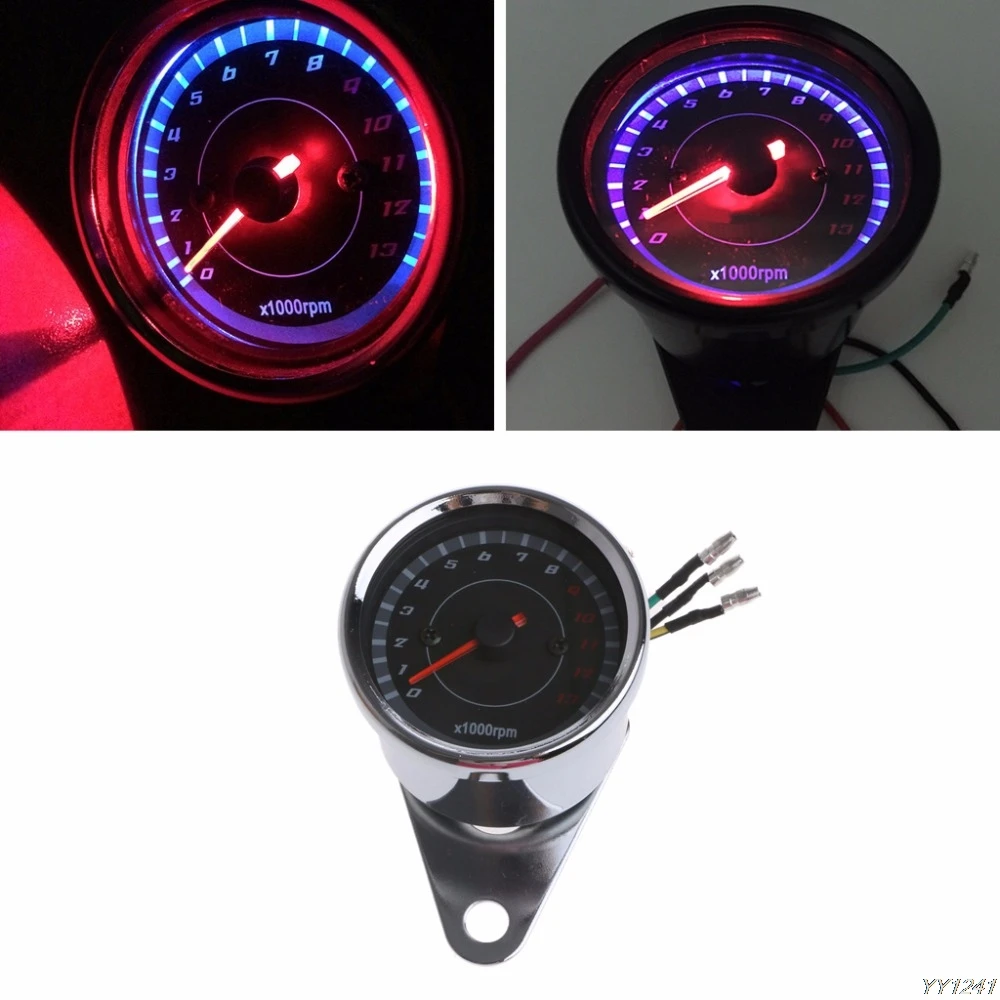 

Universal LED Motorcycle Tachometer DC 12V Meter 13K RPM For Honda Yamaha Suzuki Motorcycle Instruments- G6KC