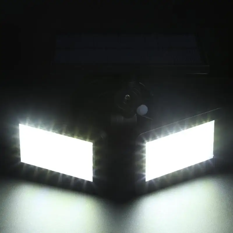 48 Светодиодный с двойной головкой солнечный светильник радар Датчик Точечный светильник водонепроницаемый открытый Солнечный садовый светильник супер яркий двор Светодиодная лампа-прожектор