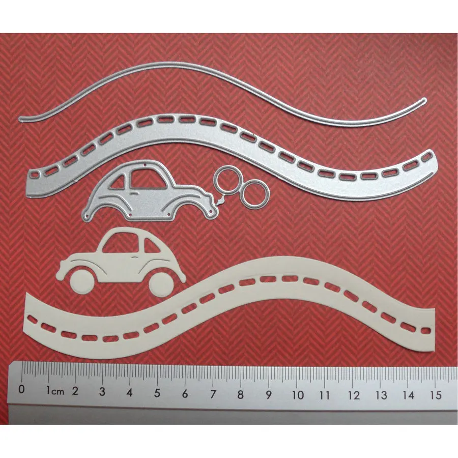 

Cars on the Road Border Die Stitch Cutting Dies Carbon Metal Cut Die Scrapbooking Craft Dies Stencil for Diy Greeting Cards