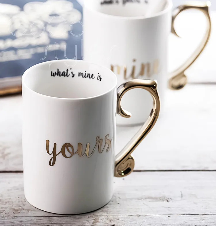 

Cocostyles InsFashion creative ceramic mugs with handle for modern home decor